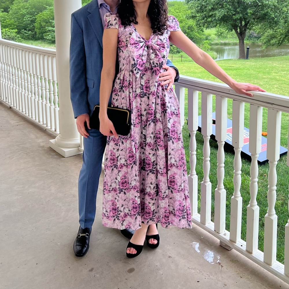 LoveShackFancy Floral lined midi dress